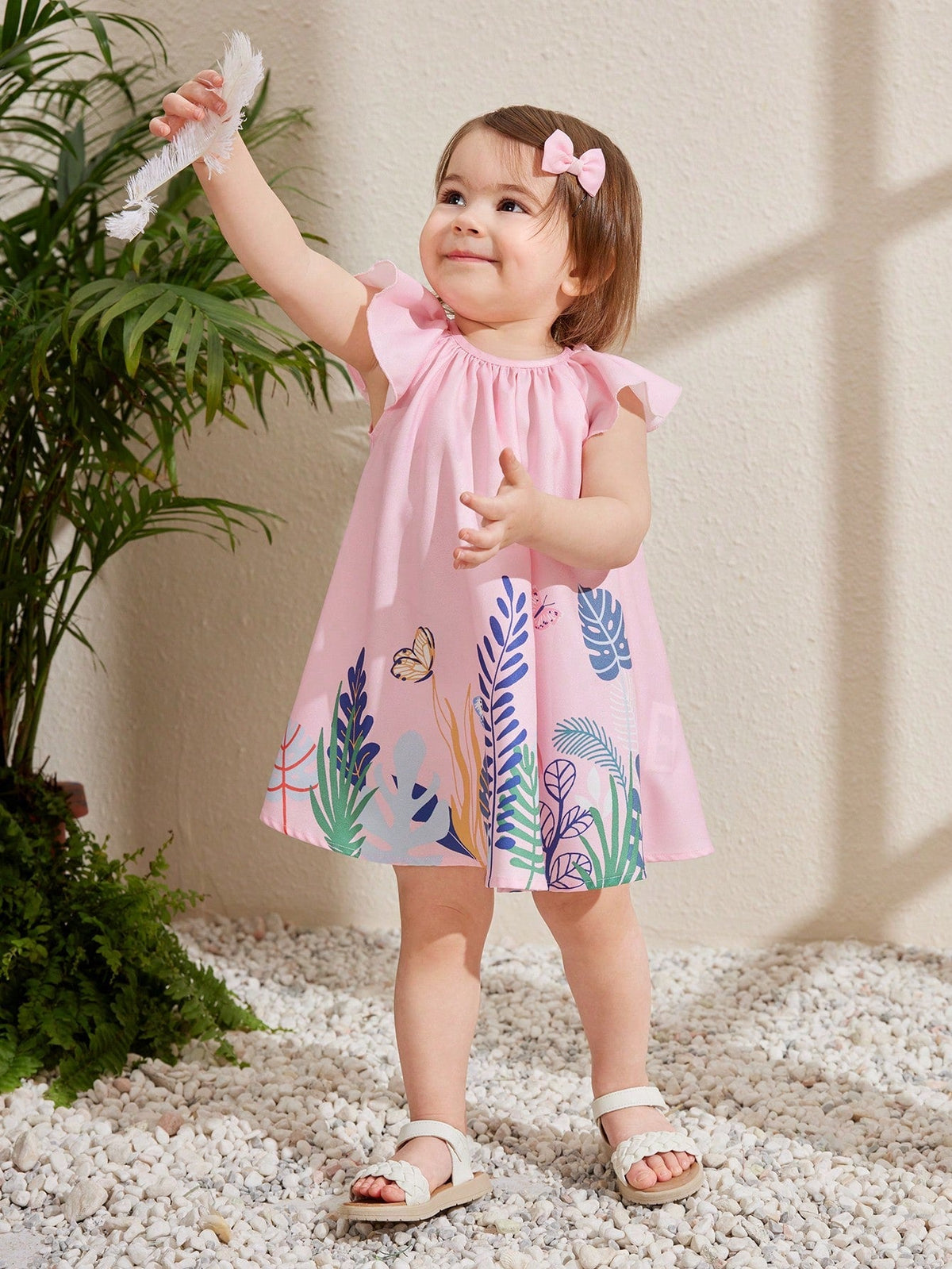 Vestido Bebê Rosa Chiclete Nature