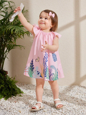 Vestido Bebê Rosa Chiclete Nature