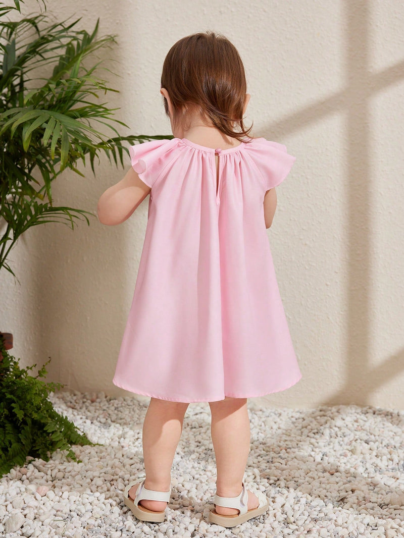 Vestido Bebê Rosa Chiclete Nature