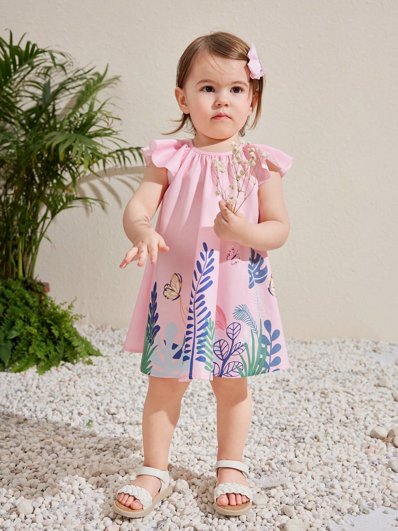 Vestido Bebê Rosa Chiclete Nature