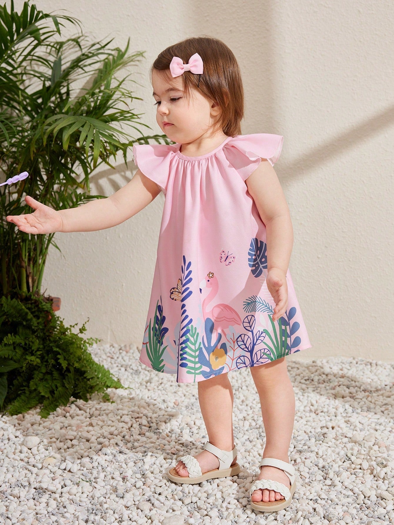 Vestido Bebê Rosa Chiclete Nature