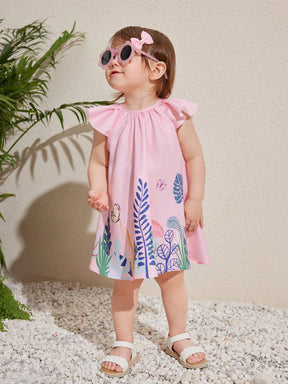 Vestido Bebê Rosa Chiclete Nature