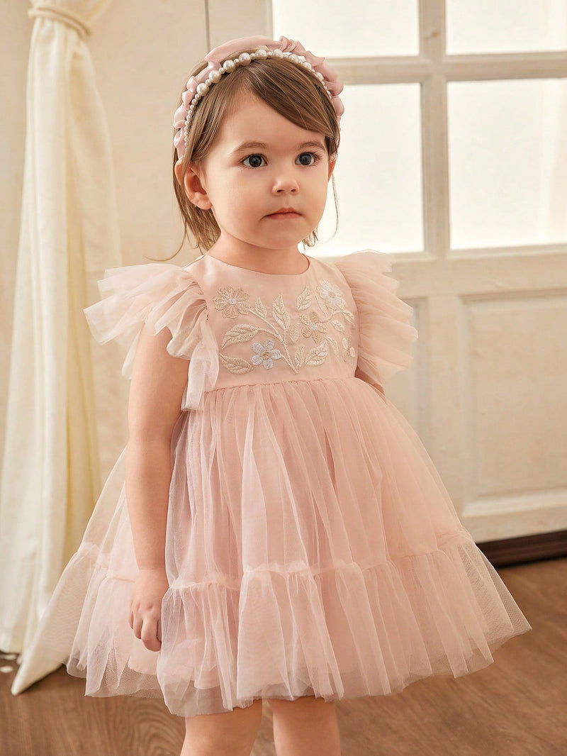 Vestido Bebê Rosa Floratta