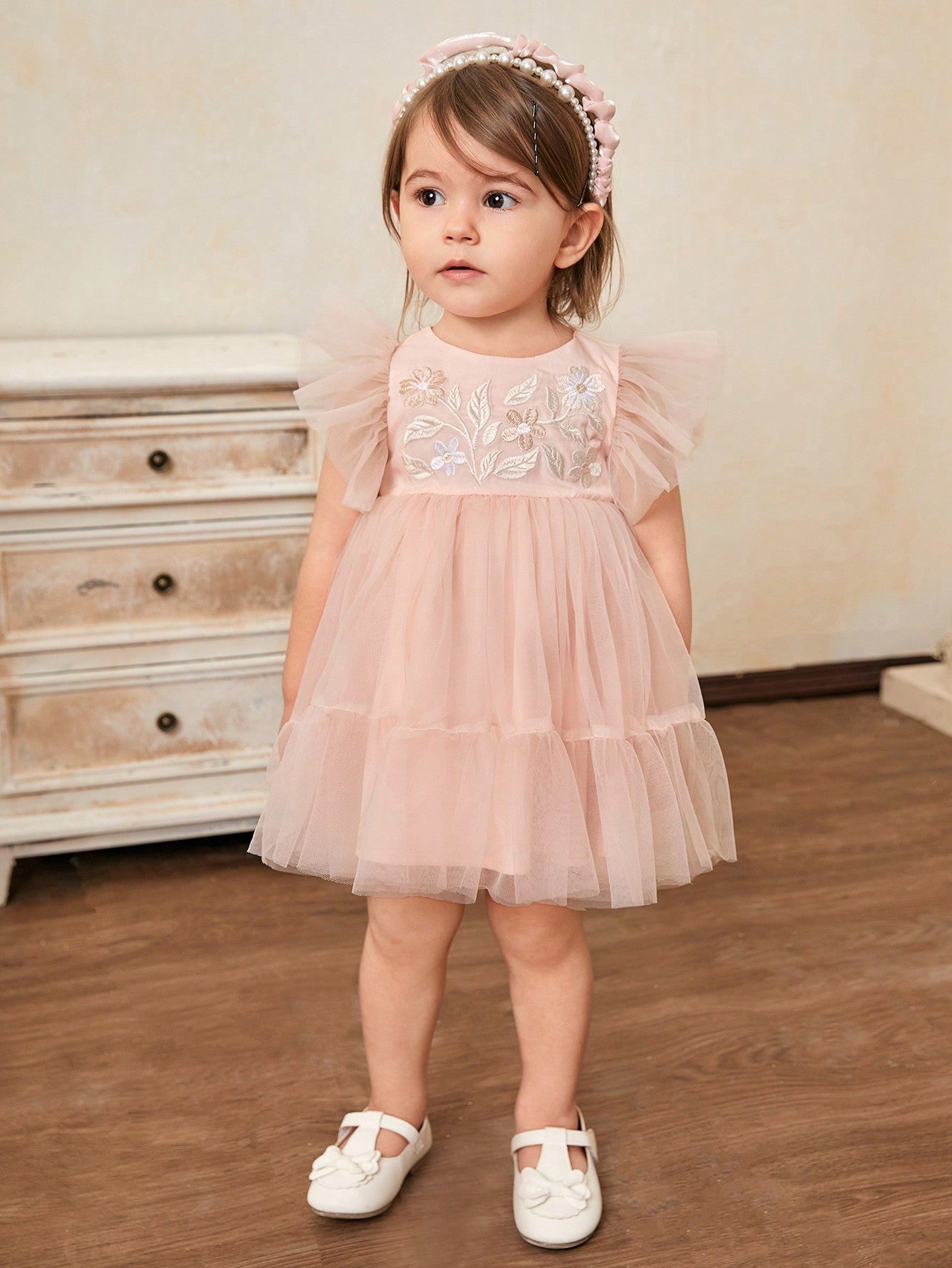 Vestido Bebê Rosa Floratta