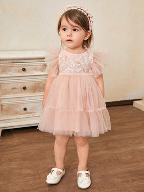Vestido Bebê Rosa Floratta