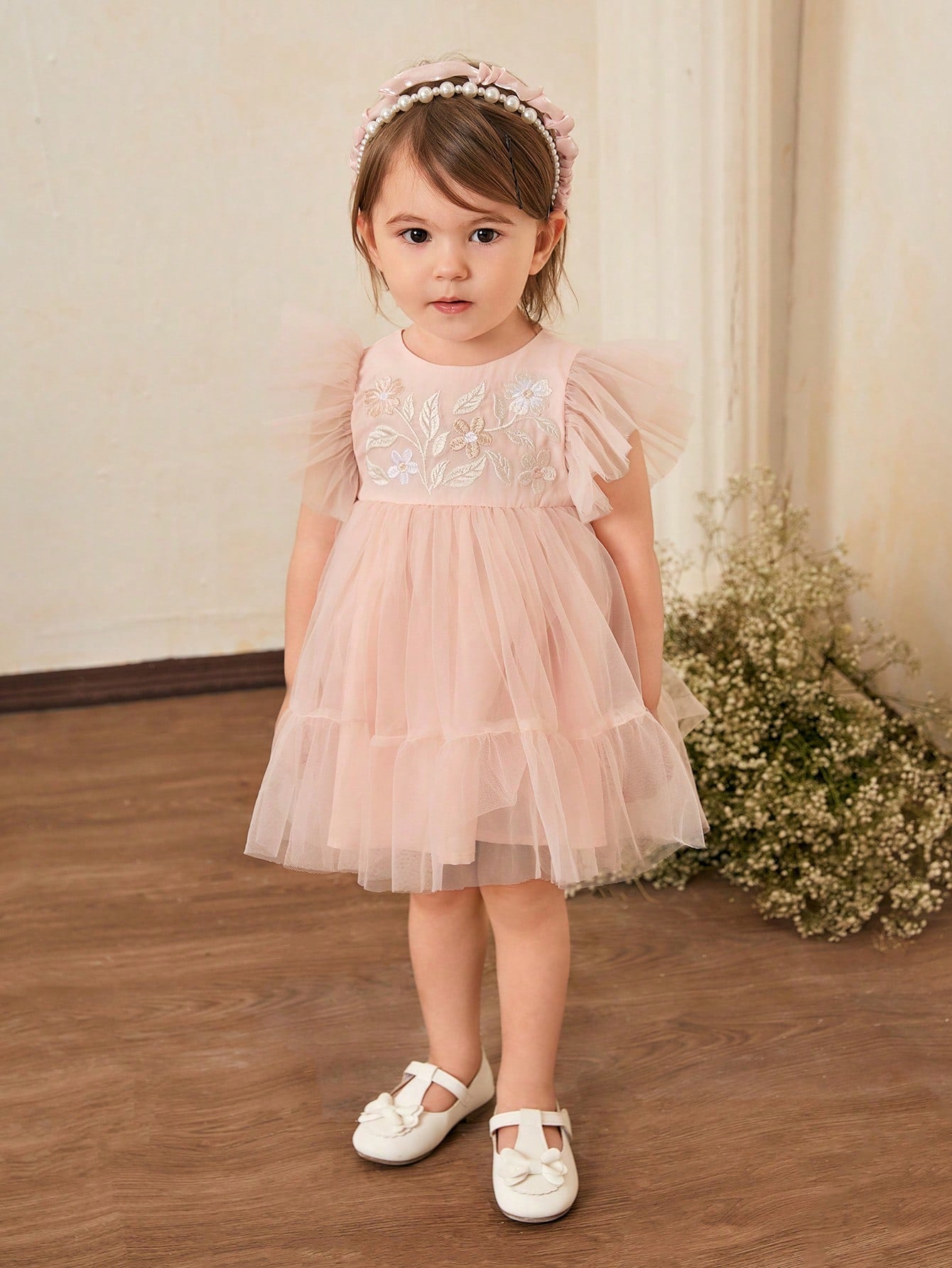 Vestido Bebê Rosa Floratta