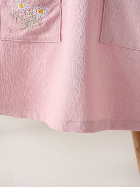 Vestido Bebê Rosa com Margaridas