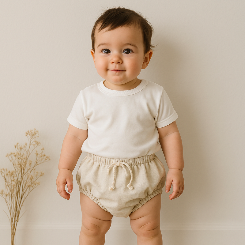 Tapa Fralda Bebê Linho Cru