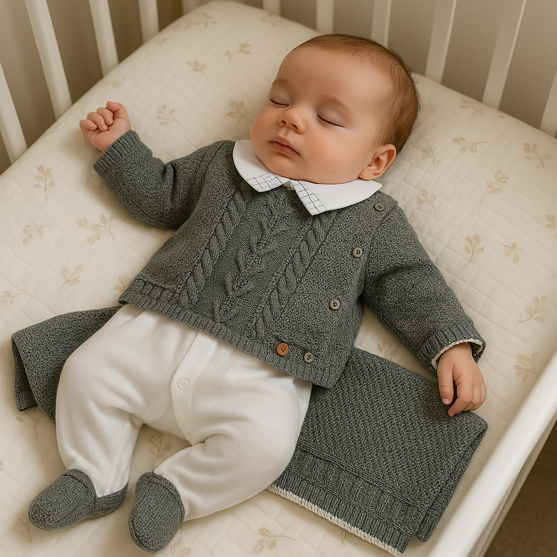 Kit Saída Maternidade 2 Peças Tricot Nature Green