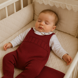 Kit Saída Maternidade 3 Peças Tricot Flowers Bordô