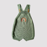 Jardineira Verdeo Tricot  Arco Íris