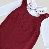 Kit Saída Maternidade 3 Peças Tricot Flowers Bordô