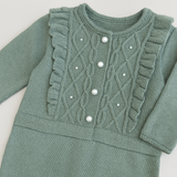 Kit Saída Maternidade Tricot Loren Green