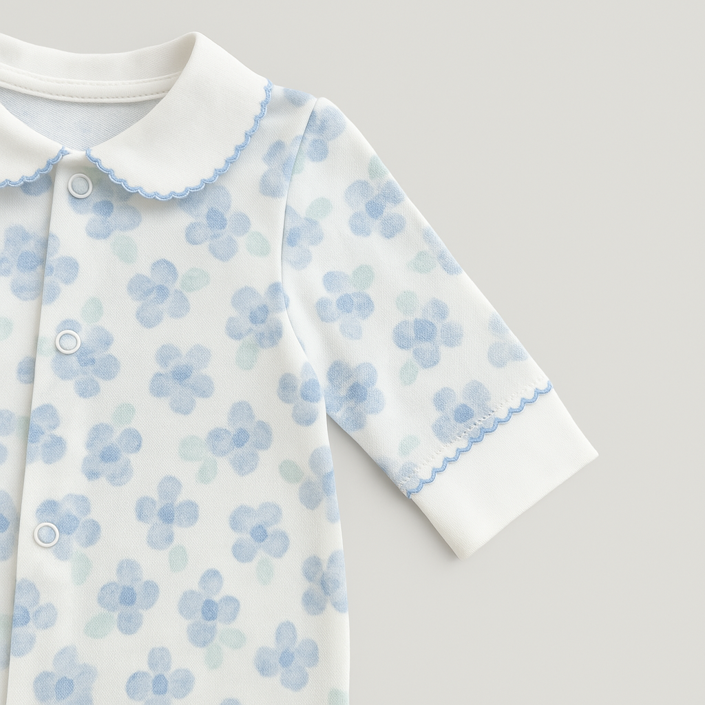 Macacão Bebê Algodão Premium Flower Lavanda