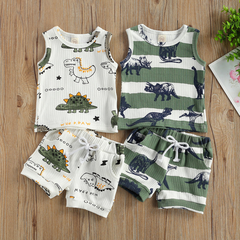 Conjunto Infantil Menino regata dinossauros