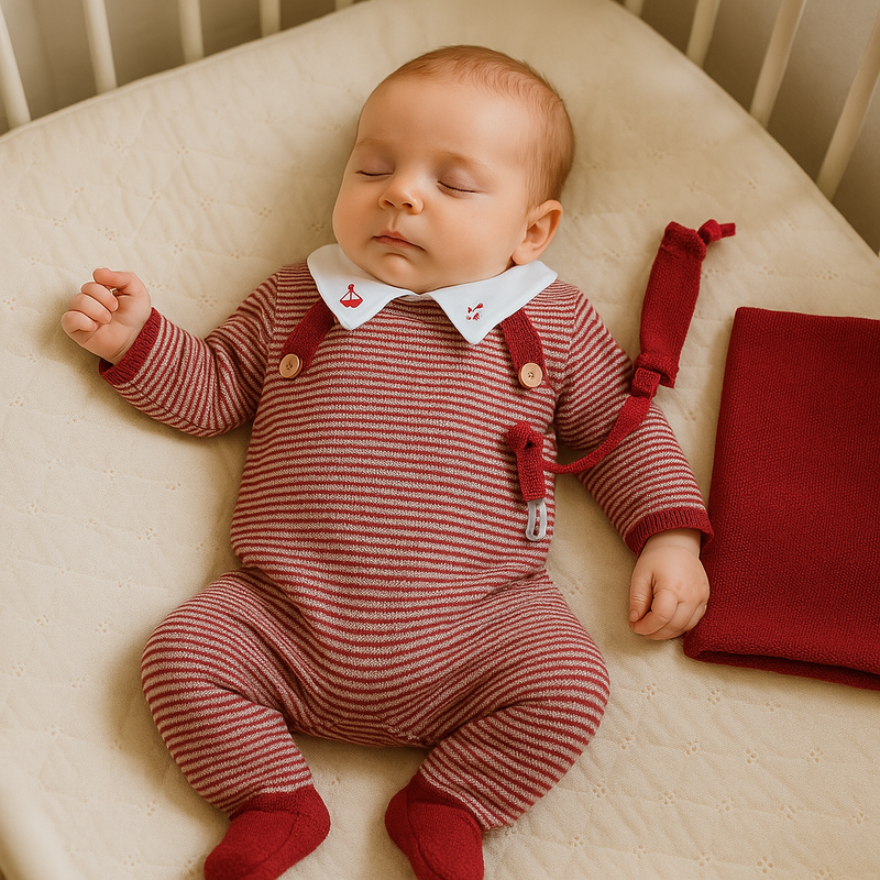 Kit Saída Maternidade Premium Tricot Marinheiro