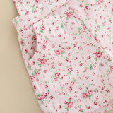 Jardineira Infantil Flor de Algodão Conjunto Pureza