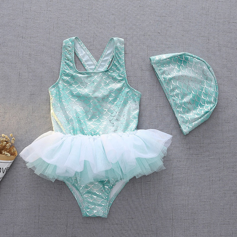 Maiô de Sereia com Touca - 2 a 11 Anos