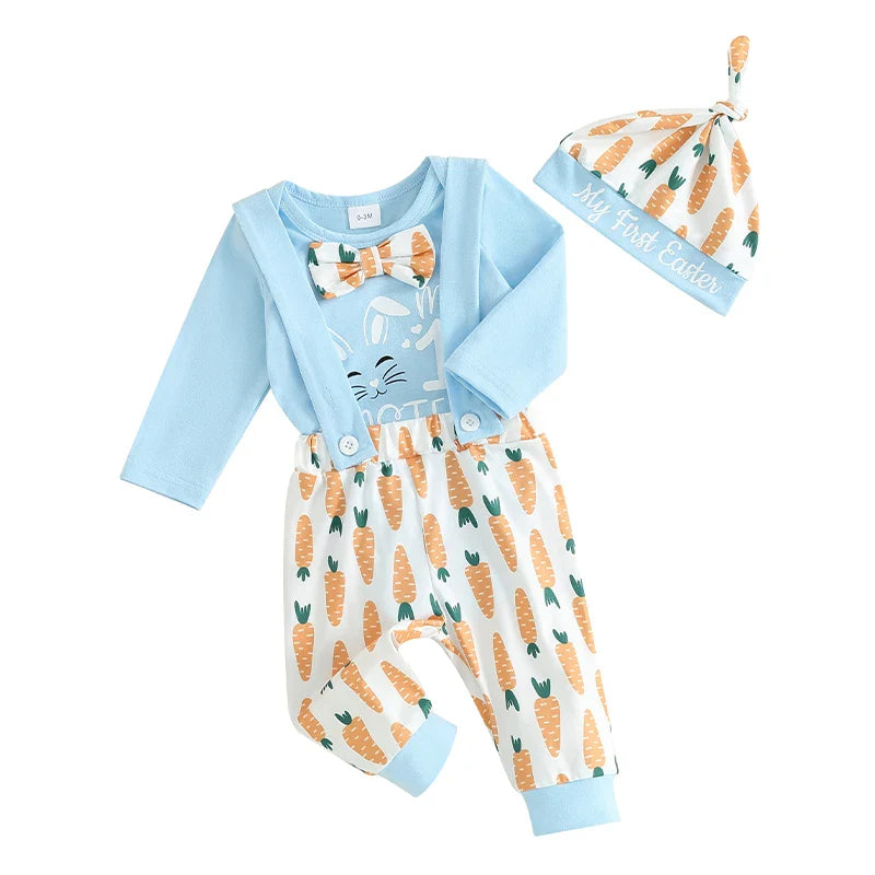 Conjunto Body, Calça e Touca de Páscoa - 3 a 18 meses