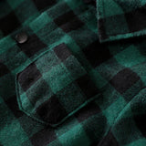 Macacão Xadrez Verde com Botões