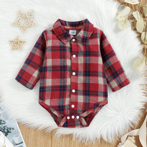 Conjunto Camisa Xadrez mais Jardineira Doggy