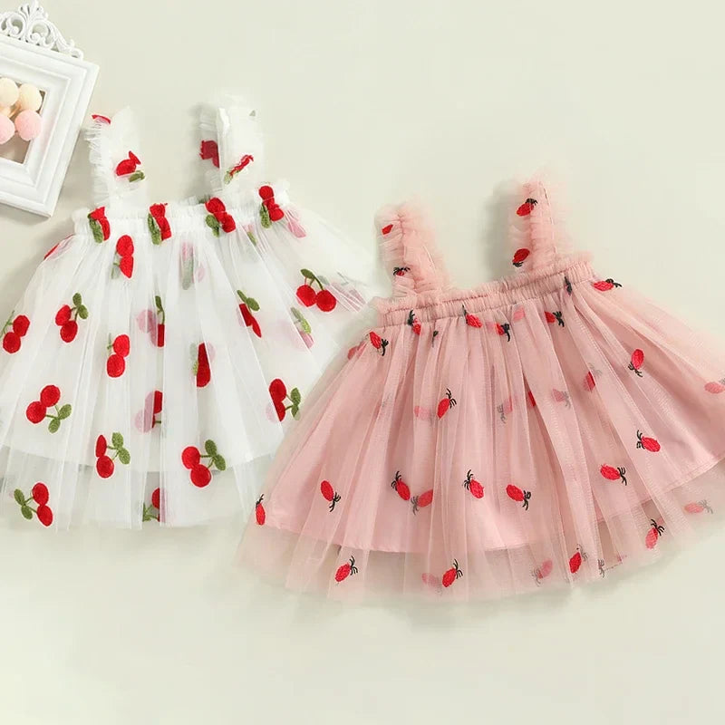 Vestido Infantil de Tutu Estampado - 9 meses a 5 anos