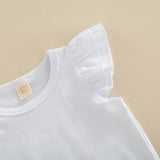 Jardineira Infantil Flor de Algodão Conjunto Pureza