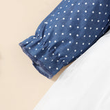 Conjunto Infantil de Menina Azul Marinho Poá - 3 a 18 meses