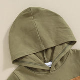 Camiseta com Capuz e Bermuda - 6 meses a 3 anos