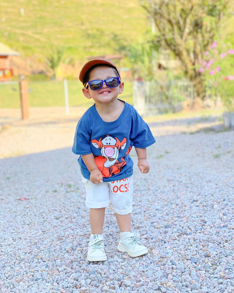 Conjunto Menino de Verão com estampa do Tigrão