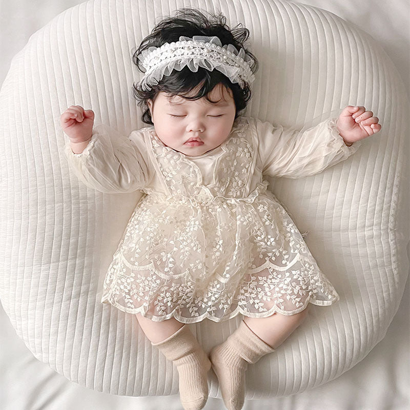 Vestido Batizado Encanto Creme