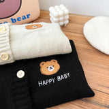 Macacão de Bebê Happy Baby com Bordado de Ursinho