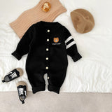 Macacão de Bebê Happy Baby com Bordado de Ursinho