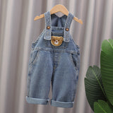 Jardineira Jeans Infantil com Ursinho