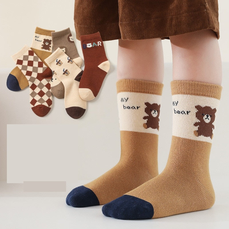 Kit de 5 Pares de Meia Infantil e Criança - 1 a 12 anos