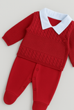 Kit Saída Maternidade Tricot Henry Red