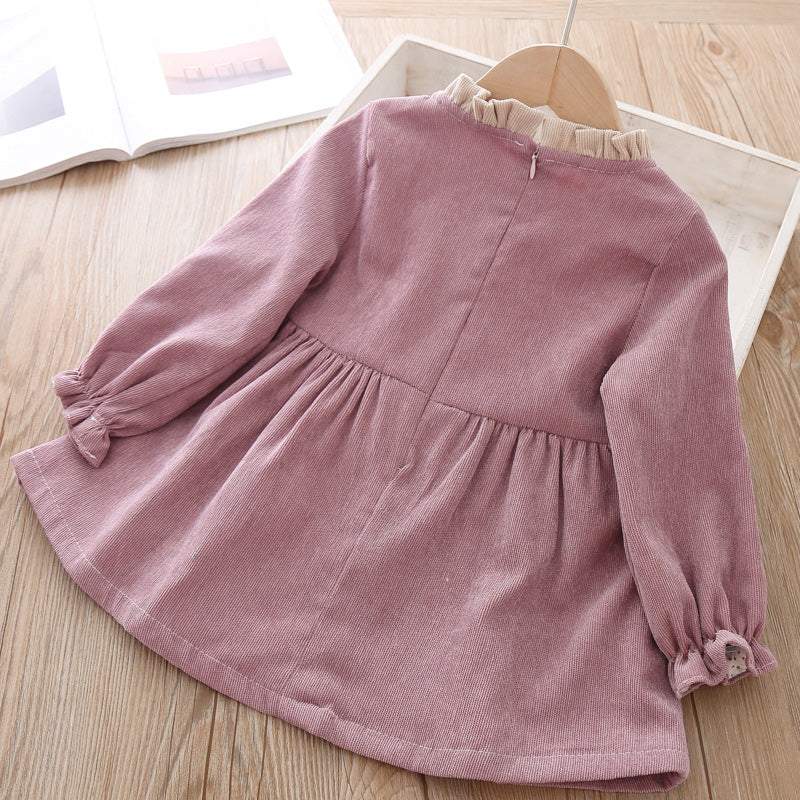 Vestido Veludo Plush com Laço