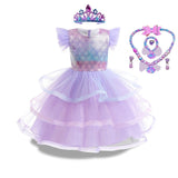 Fantasia da Pequena Sereia Lilás - 3 a 9 anos